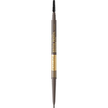 Eveline Cosmetics Micro Precise creion pentru sprâncene rezistent la apă perie 2 in 1 - imagine 2